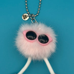 Light Pink Pom Pom Walking Weirdo -  vintage keychain vintage charms for bag nostalgia vintage keychains y2k collectible - Bag Crap