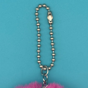 Hot Pink Pom Pom Walking Weirdo -  vintage keychain vintage charms for bag nostalgia vintage keychains y2k collectible - Bag Crap