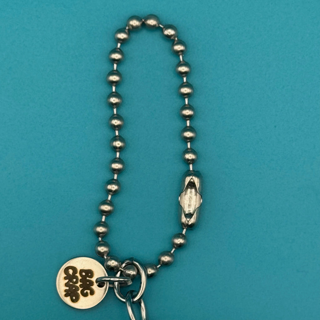 Black and White Pom Pom Walking Weirdo Bag Charm