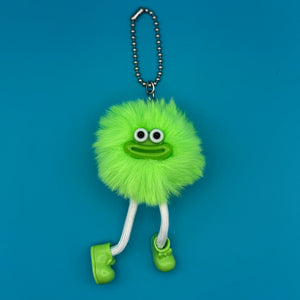 Neon Green Pom Pom Walking Weirdo -  vintage keychain vintage charms for bag nostalgia vintage keychains y2k collectible - Bag Crap
