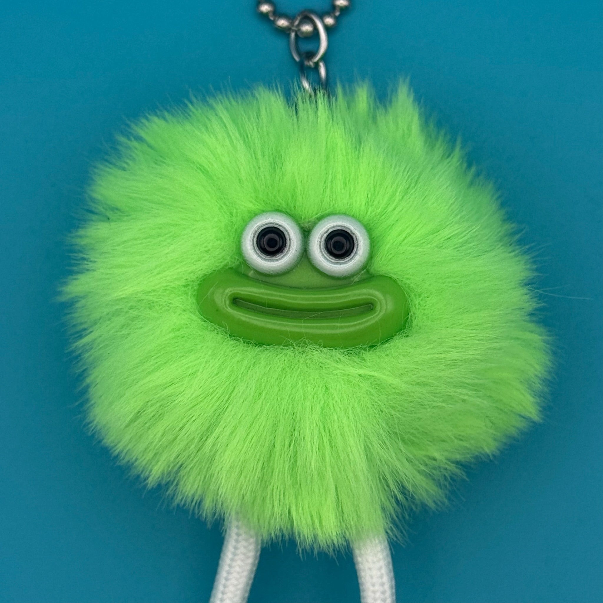 Neon Green Pom Pom Walking Weirdo -  vintage keychain vintage charms for bag nostalgia vintage keychains y2k collectible - Bag Crap