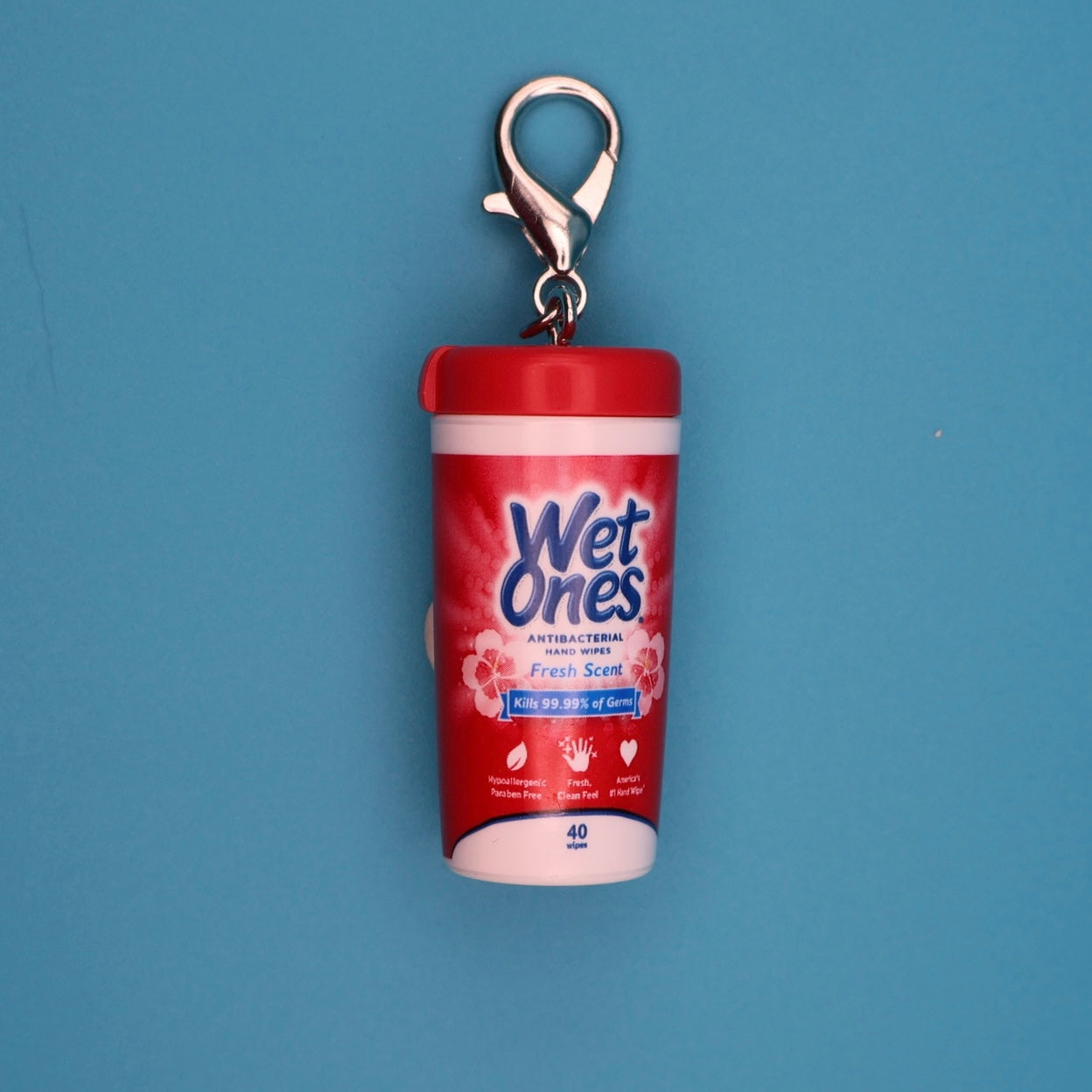 Mini Wet Ones Red Wipes -  vintage keychain vintage charms for bag nostalgia vintage keychains y2k collectible - Bag Crap