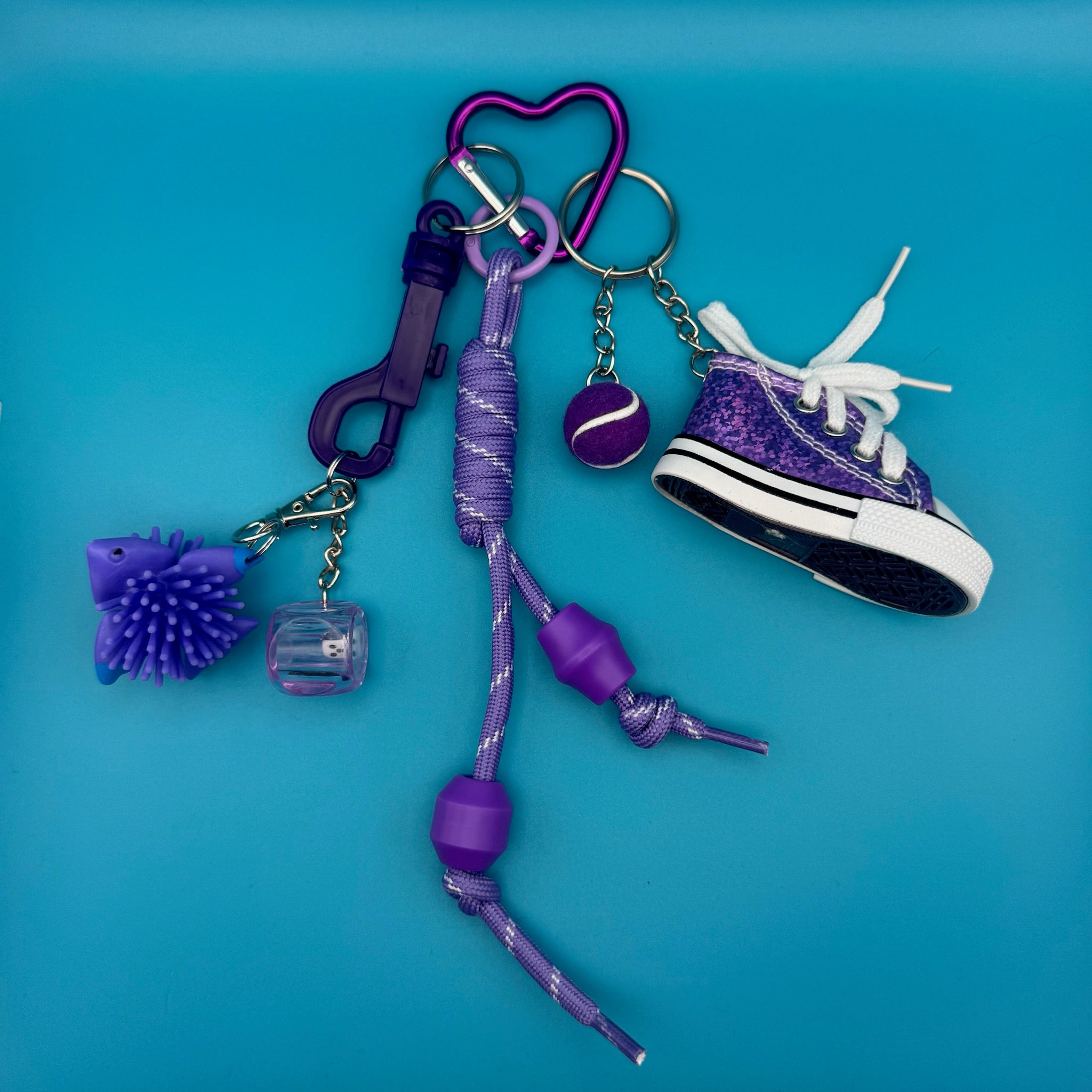 Retro Monochromatic Purple   Pack - vintage bag charm packs nostalgia vintage y2k vintage keychain vintage charms for bag nostalgia vintage keychains y2k collectible - Bag Crap