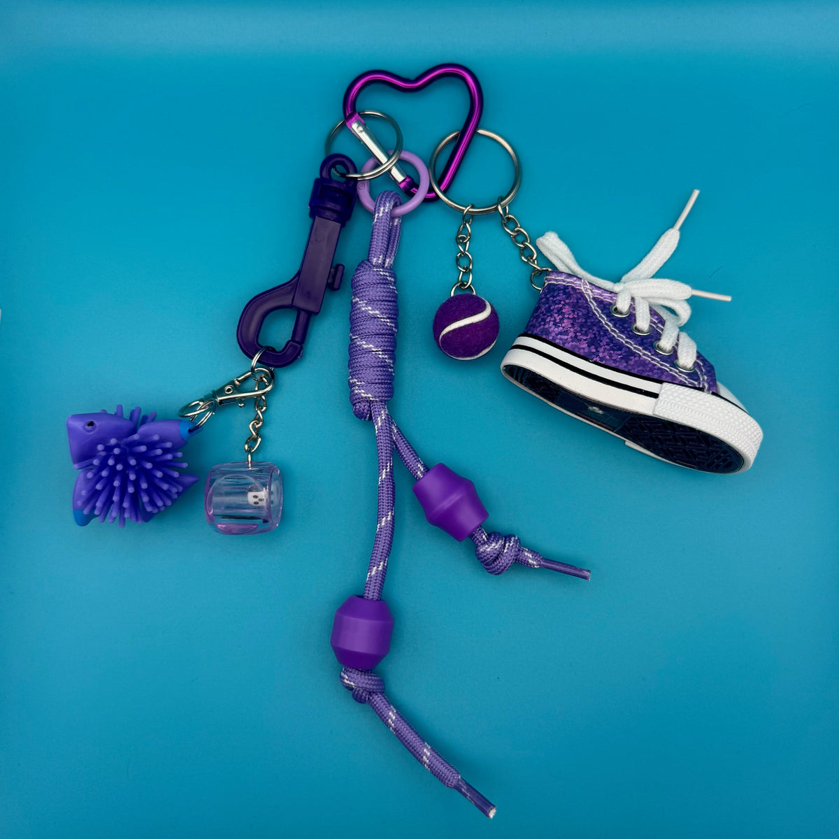 Retro Monochromatic Purple   Pack - vintage bag charm packs nostalgia vintage y2k vintage keychain vintage charms for bag nostalgia vintage keychains y2k collectible - Bag Crap