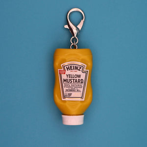 Mini Heinz Yellow Mustard -  vintage keychain vintage charms for bag nostalgia vintage keychains y2k collectible - Bag Crap