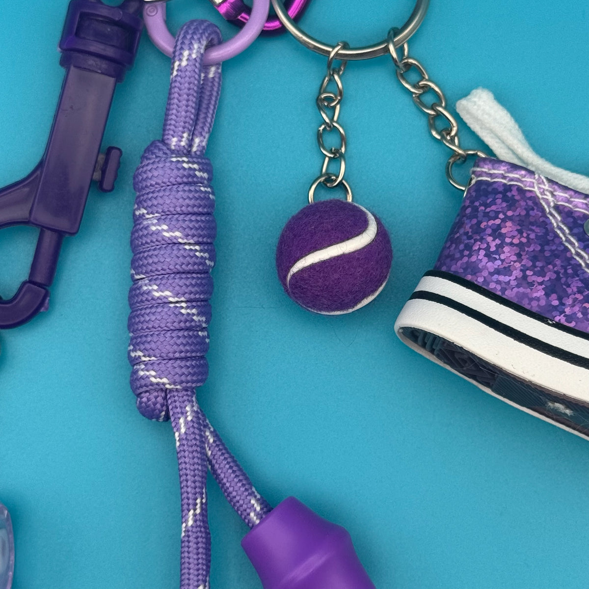 Retro Monochromatic Purple   Pack - vintage bag charm packs nostalgia vintage y2k vintage keychain vintage charms for bag nostalgia vintage keychains y2k collectible - Bag Crap