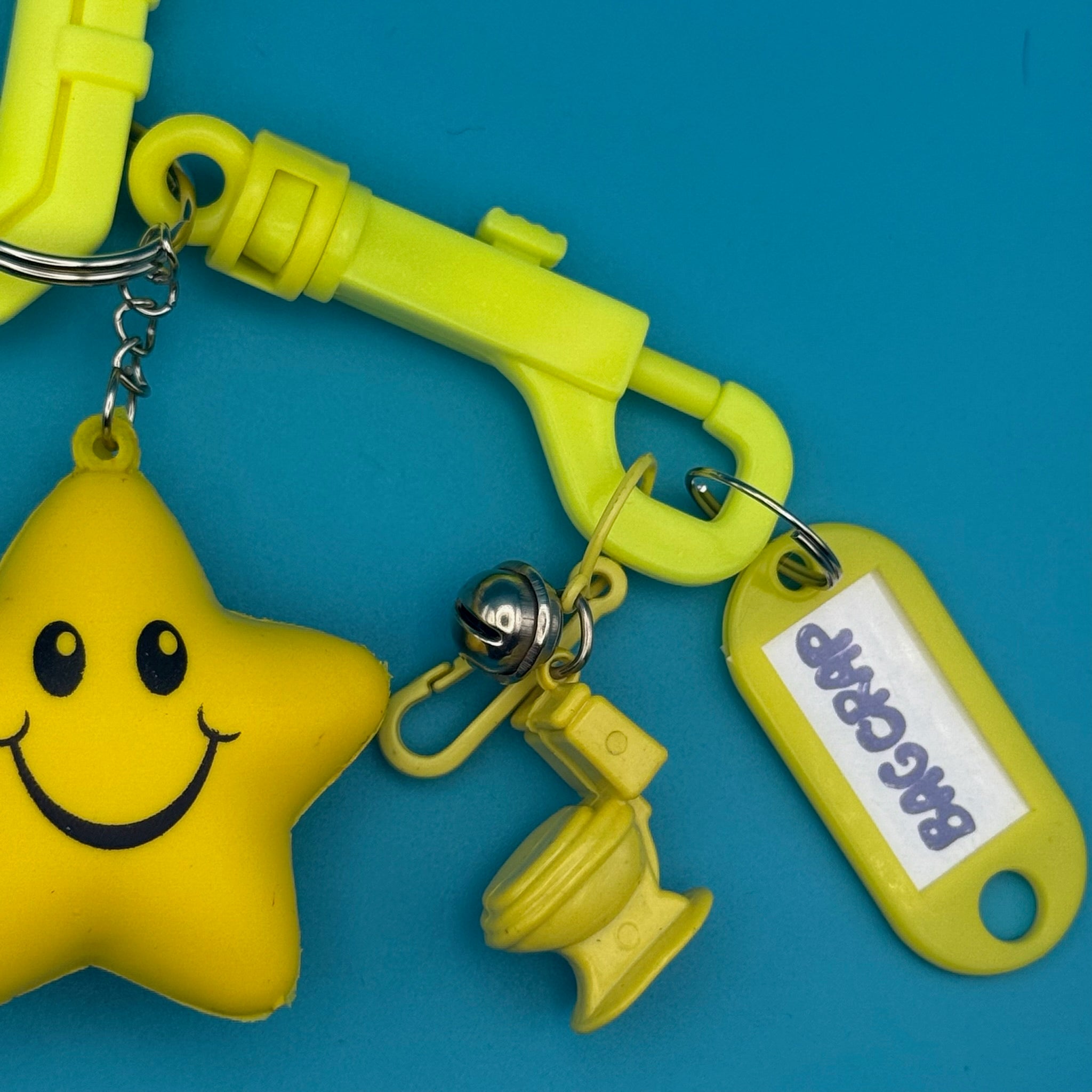 Monochromatic Neon Yellow   Pack - vintage bag charm packs nostalgia vintage y2k vintage keychain vintage charms for bag nostalgia vintage keychains y2k collectible - Bag Crap