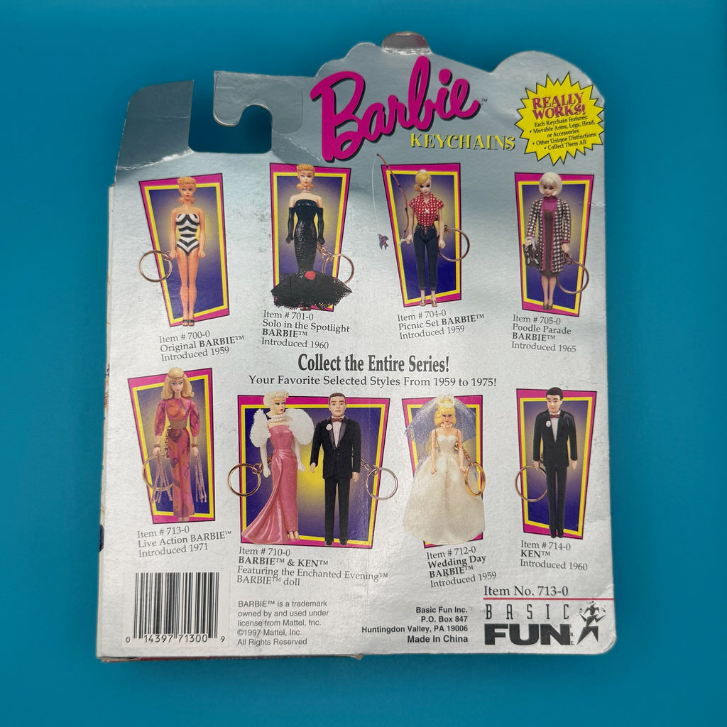 NIB 1997 Vintage Keychain: Live Action Barbie Keychain