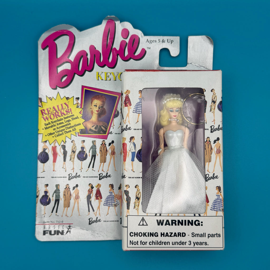 NIB 1997 Vintage Keychain: Wedding Day Barbie Keychain