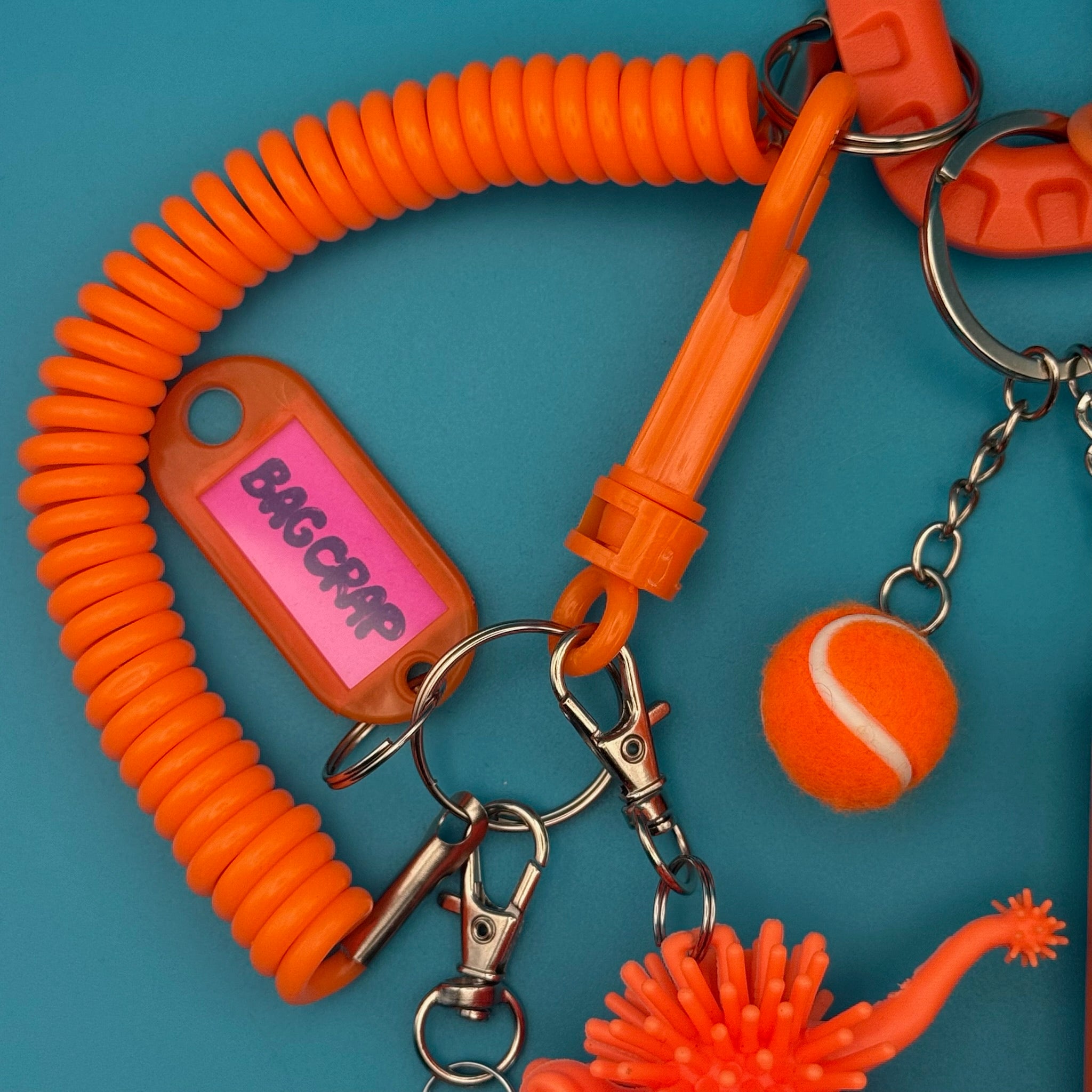 Retro Monochromatic Orange   Pack - vintage bag charm packs nostalgia vintage y2k vintage keychain vintage charms for bag nostalgia vintage keychains y2k collectible - Bag Crap