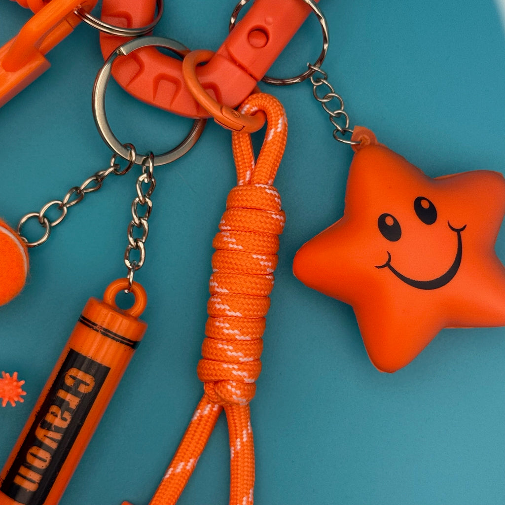 Vintage Monochromatic Orange Bag Charm Pack