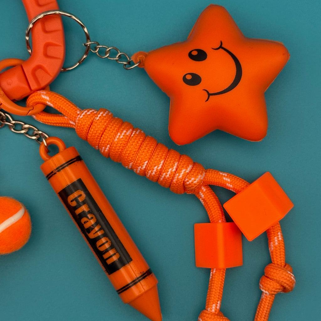 Vintage Monochromatic Orange Bag Charm Pack