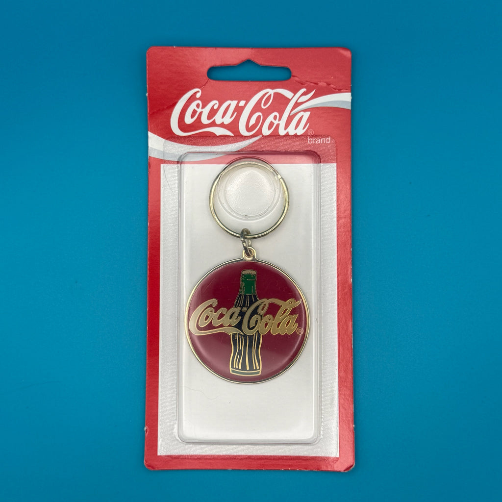 NIB 1995 Vintage Keychain: Coca-Cola Bottle Logo Keychain