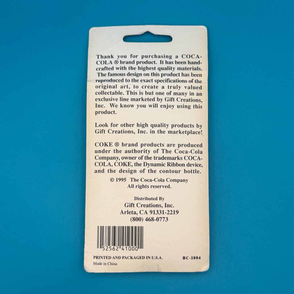 NIB 1995 Vintage Keychain: Coca-Cola Bottle Keychain