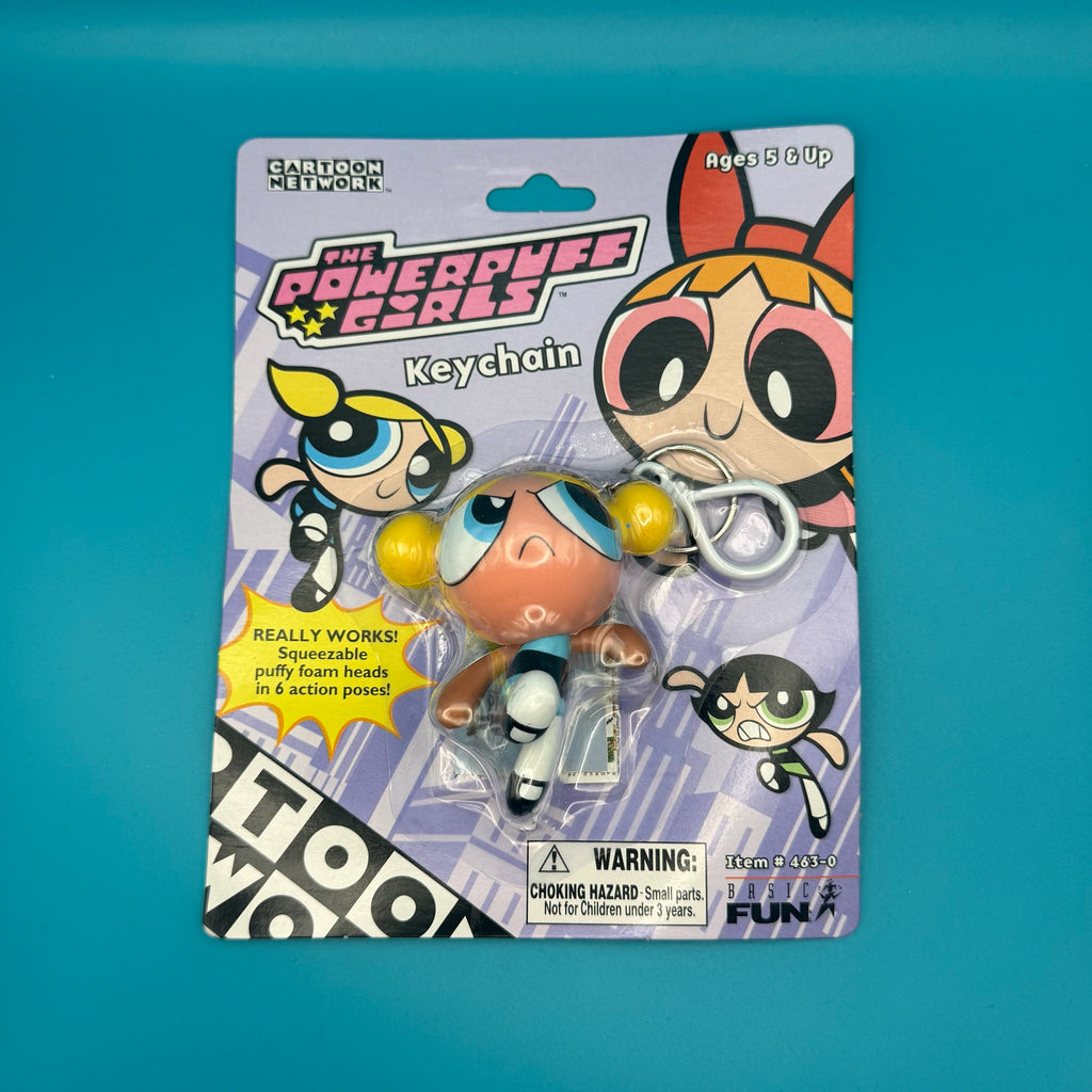 NIB 2000 Vintage Keychain: The Powerpuff Girls - Bubbles in Action Keychain
