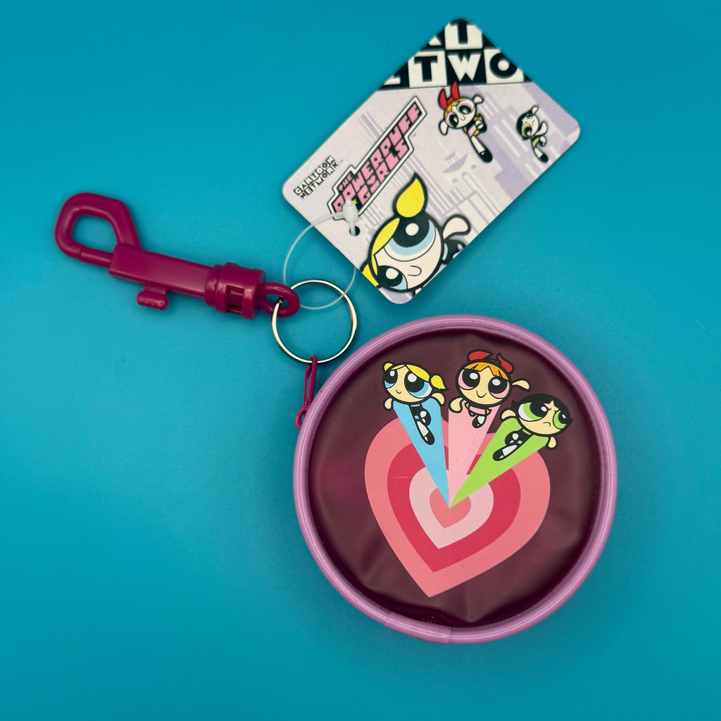 NWT Y2K Vintage Keychain: The Powerpuff Girls Pink Coin Pouch