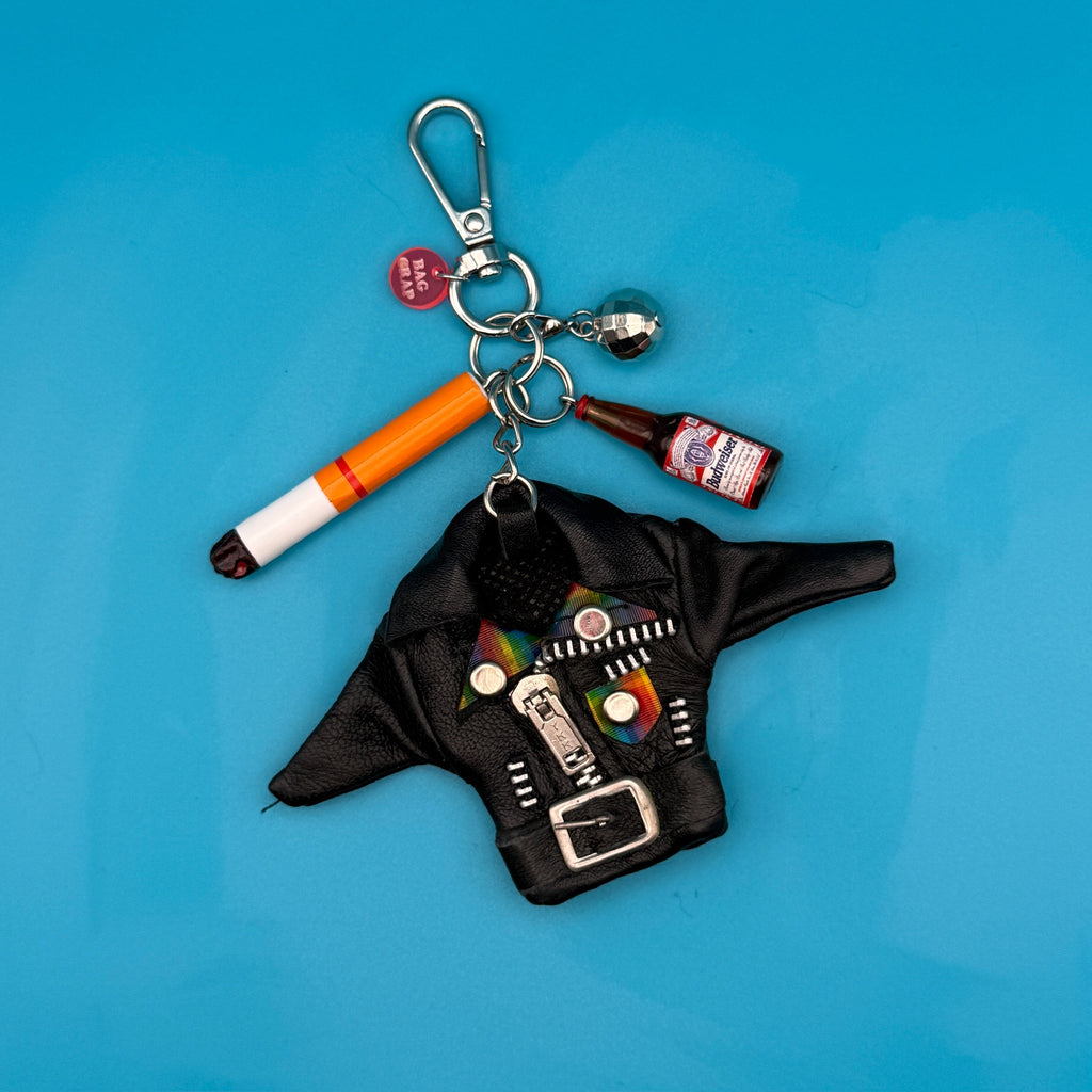 Cig & Beer Moto Jacket Bag Charm Pack
