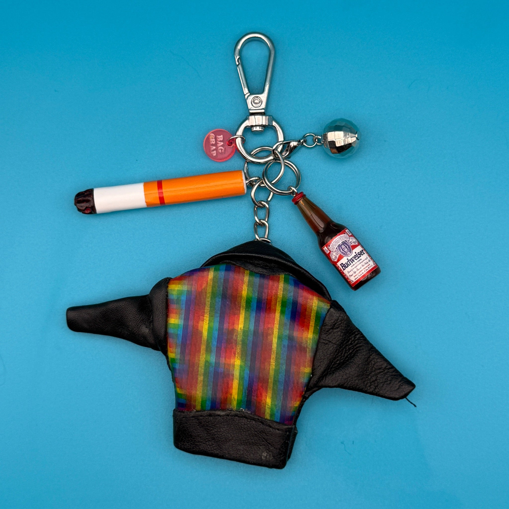 Cig & Beer Moto Jacket   Pack -  vintage keychain vintage charms for bag nostalgia vintage keychains y2k collectible - Bag Crap
