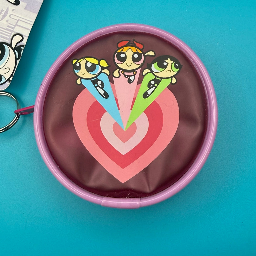 NWT Y2K Vintage Keychain: The Powerpuff Girls Pink Coin Pouch