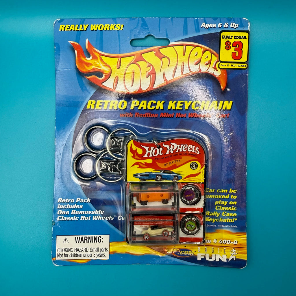 NIB 2001 Vintage Keychain: Hot Wheels Retro Pack Keychain