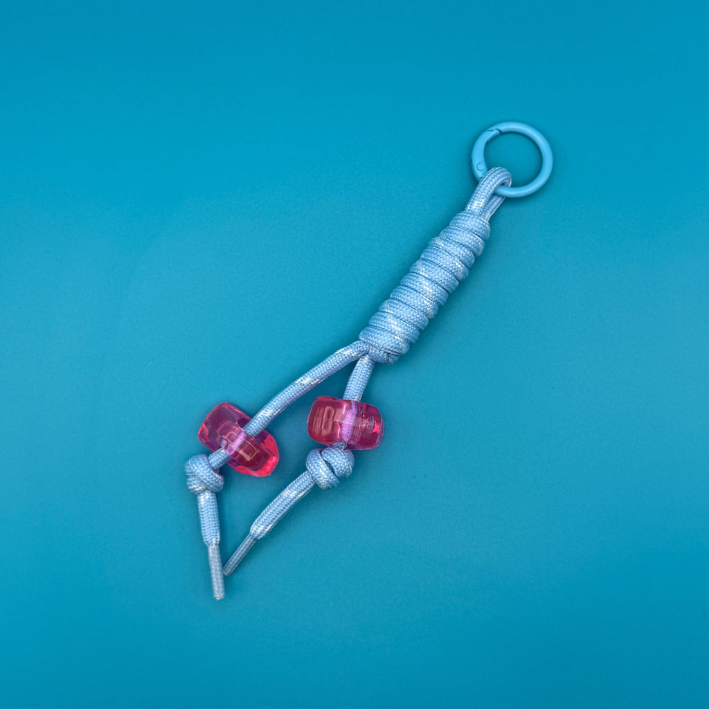 Pastel Chunky Beaded Paracord Bag Charms