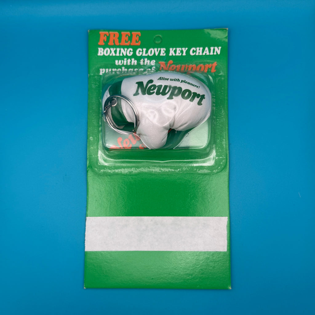 NIB 1987 Vintage Keychain: Newport Cigarettes Boxing Glove Keychain
