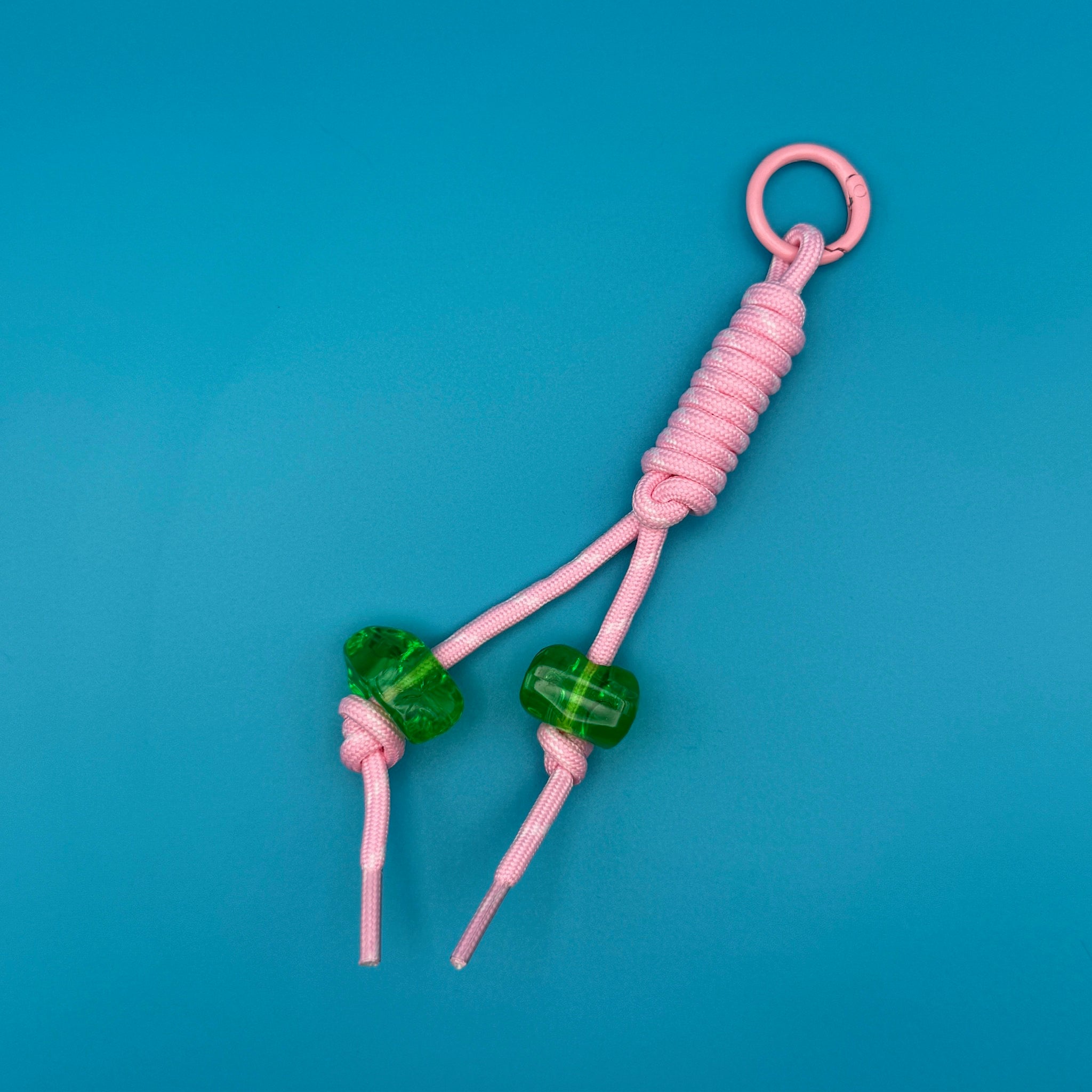 Pastel Chunky Beaded Paracord  s -  vintage keychain vintage charms for bag nostalgia vintage keychains y2k collectible - Bag Crap