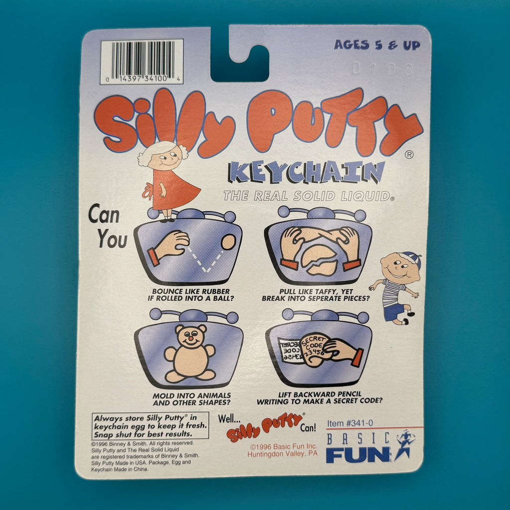 NIB 1996 Vintage Keychain: Silly Putty Keychain