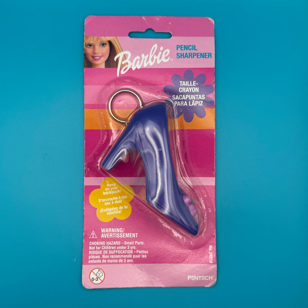 NIB 1999 Vintage Keychain: Mattel Jumbo Purple Barbie Shoe Keychain