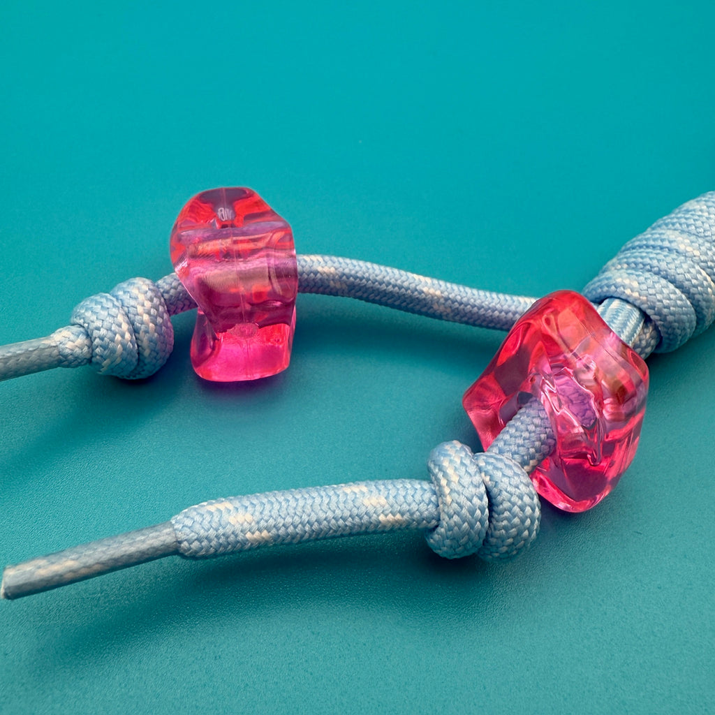 Pastel Chunky Beaded Paracord Bag Charms