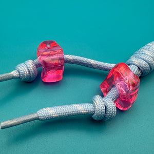 Pastel Chunky Beaded Paracord  s -  vintage keychain vintage charms for bag nostalgia vintage keychains y2k collectible - Bag Crap