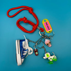 Retro Blue Sneaker   Pack - vintage bag charm packs nostalgia vintage y2k vintage keychain vintage charms for bag nostalgia vintage keychains y2k collectible - Bag Crap