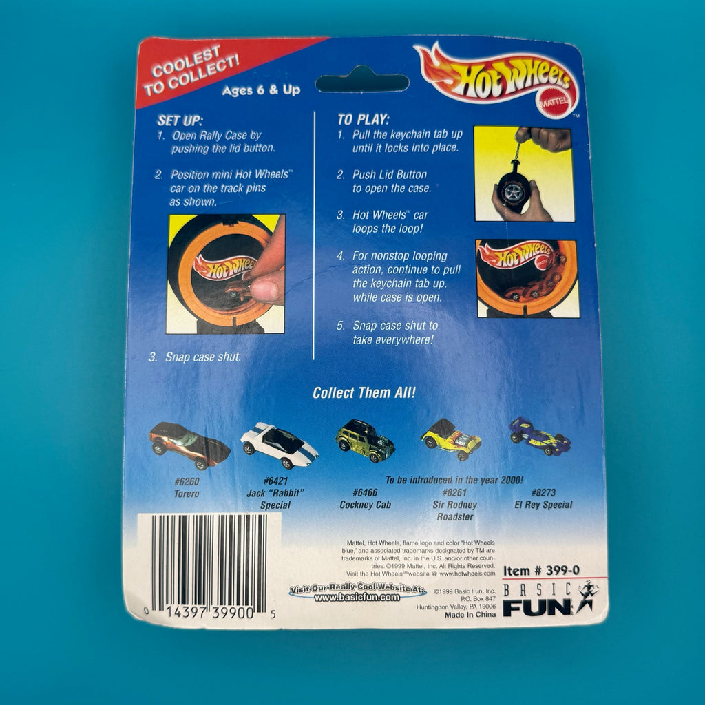 NIB 1999 Vintage Keychain: Hot Wheels Rally Case Keychain