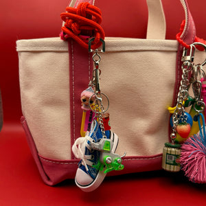 Retro Blue Sneaker   Pack - vintage bag charm packs nostalgia vintage y2k vintage keychain vintage charms for bag nostalgia vintage keychains y2k collectible - Bag Crap