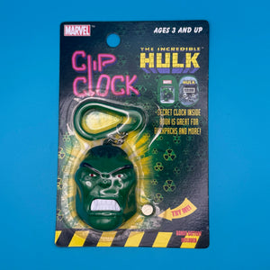 NIB 2003  : The Incredible Hulk Clip Clock -  vintage keychain vintage charms for bag nostalgia vintage keychains y2k collectible - Bag Crap