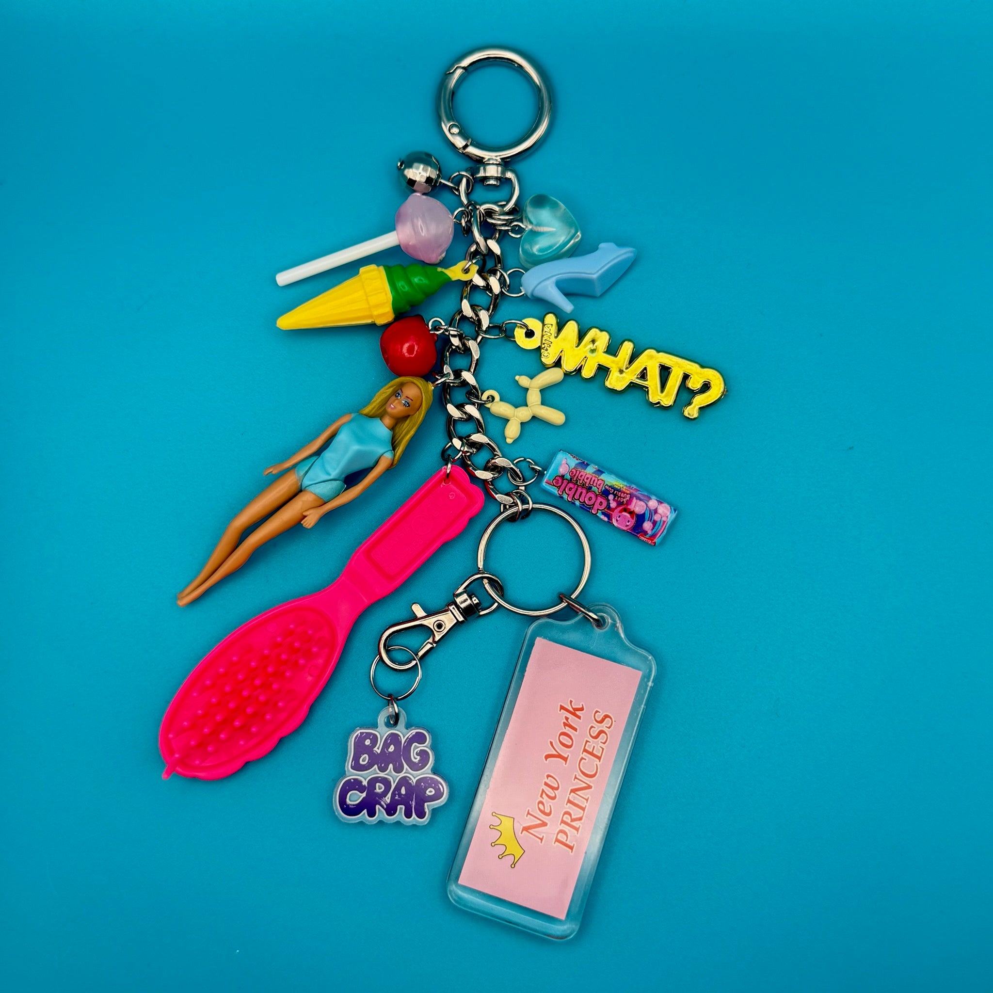 1:1  Barbie 'New York Princess'   Chain - barbie doll toy pink rare vintage keychain vintage charms for bag nostalgia vintage keychains y2k collectible - Bag Crap