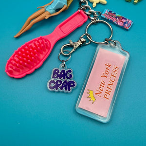 1:1  Barbie 'New York Princess'   Chain - barbie doll toy pink rare vintage keychain vintage charms for bag nostalgia vintage keychains y2k collectible - Bag Crap