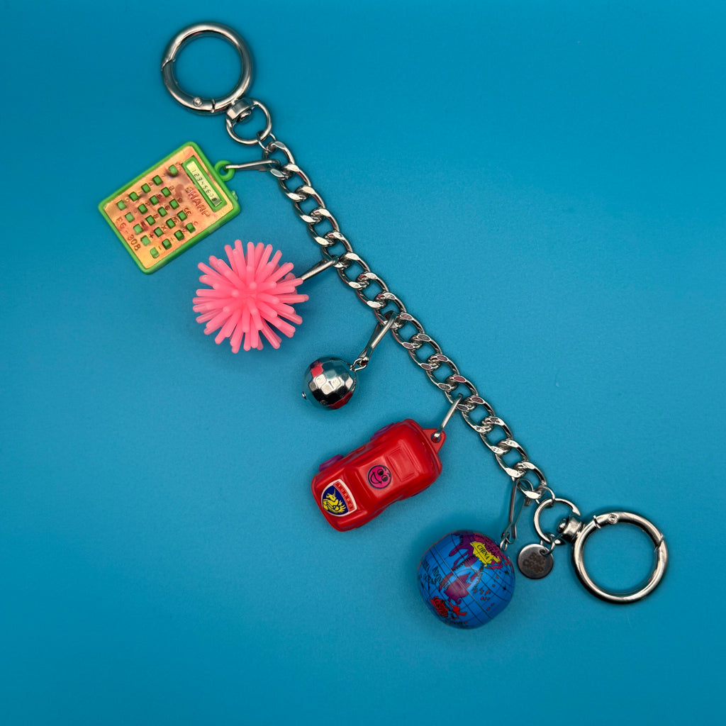 Vintage Toy Car Bag Charm Chain