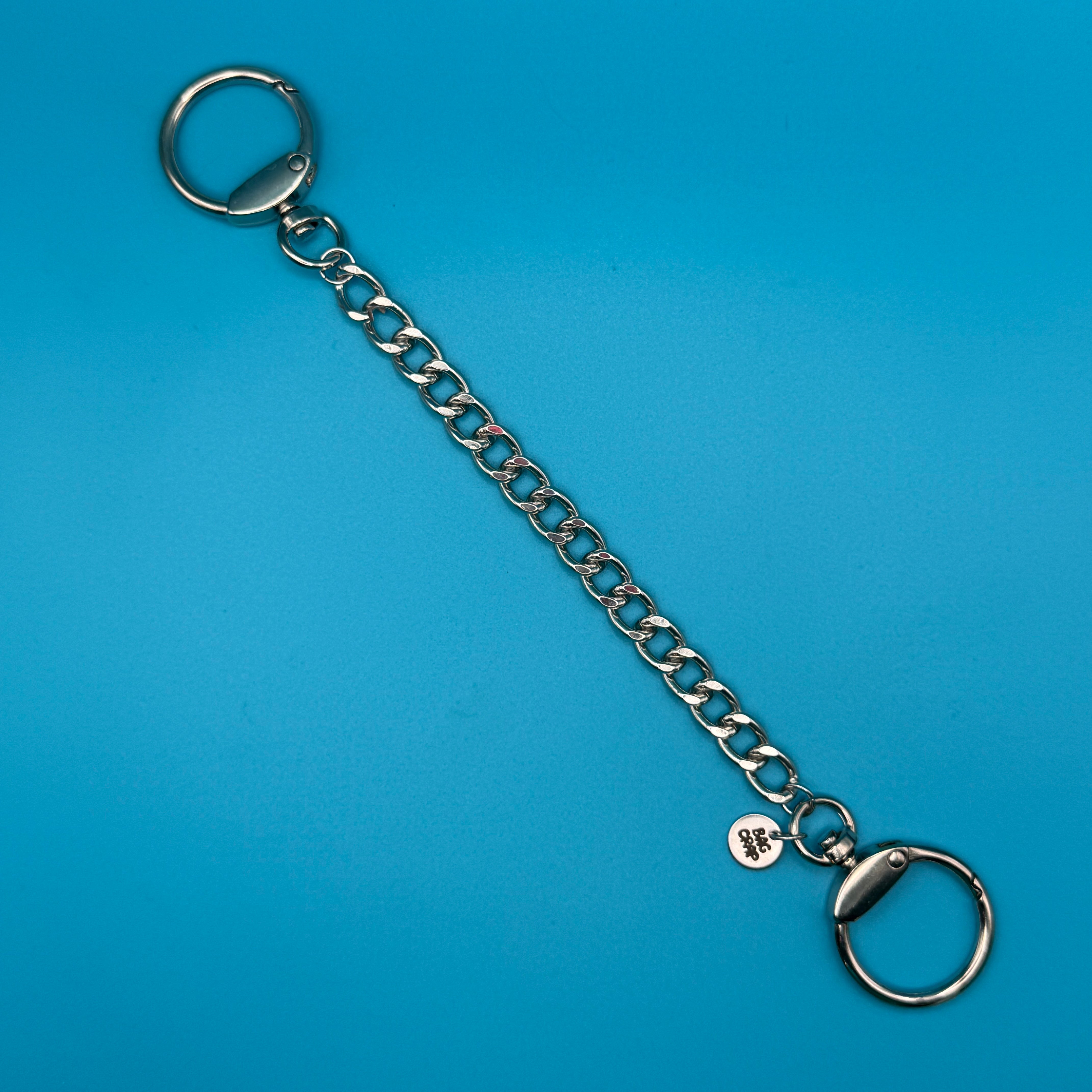 8.5' Silver Metal   Chain - clips carabiners charms keychains bag designer vintage keychain vintage charms for bag nostalgia vintage keychains y2k collectible - Bag Crap