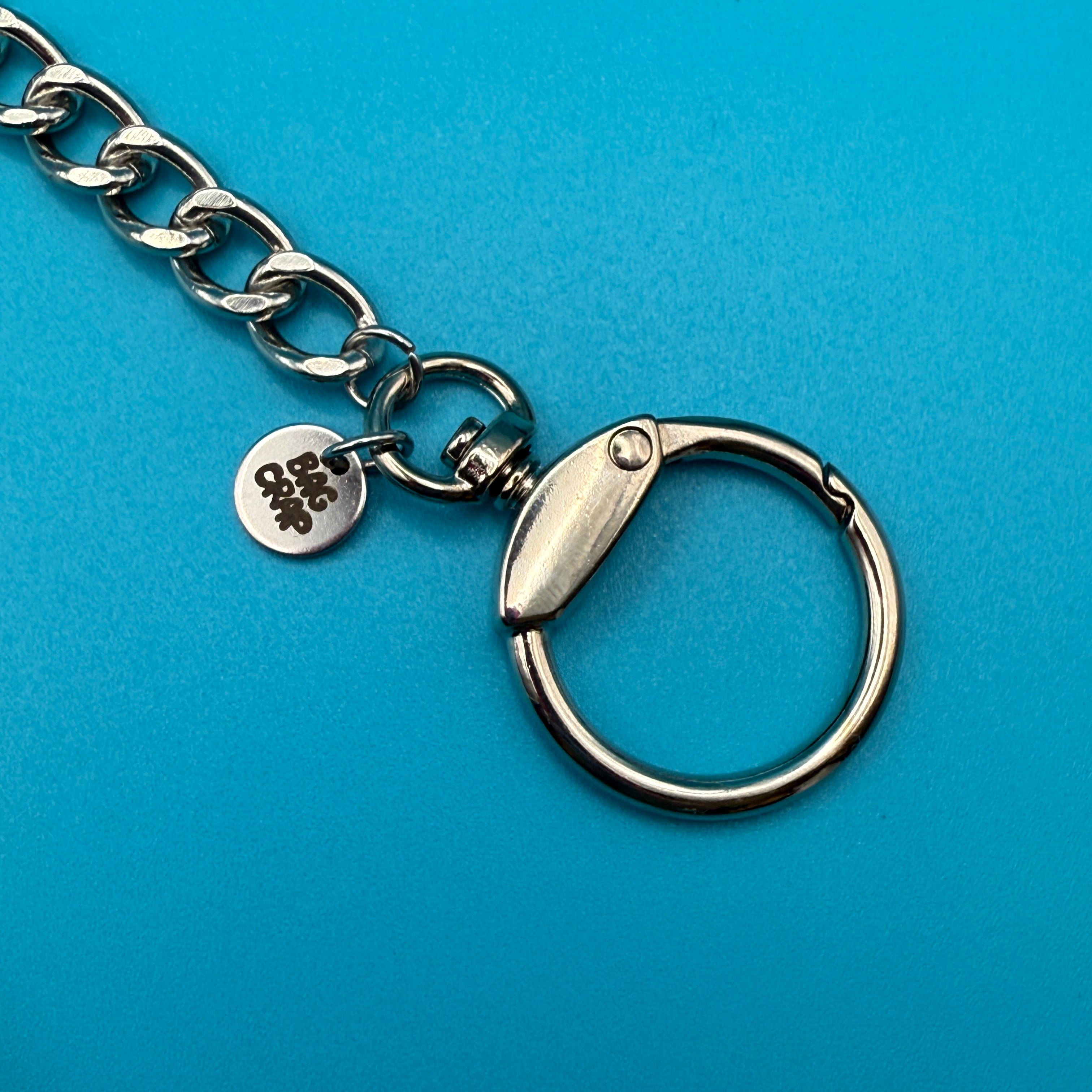 8.5' Silver Metal   Chain - clips carabiners charms keychains bag designer vintage keychain vintage charms for bag nostalgia vintage keychains y2k collectible - Bag Crap