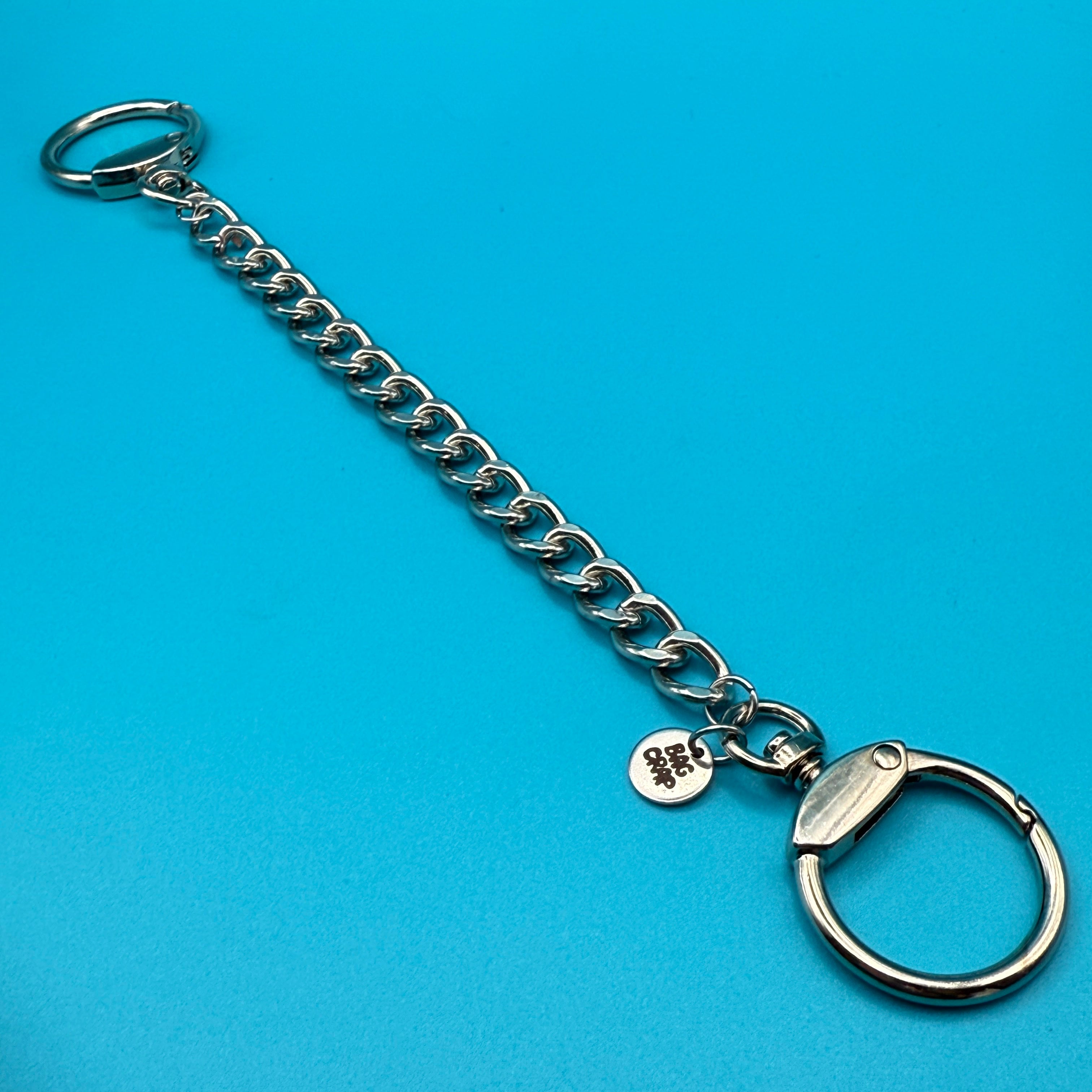 8.5' Silver Metal   Chain - clips carabiners charms keychains bag designer vintage keychain vintage charms for bag nostalgia vintage keychains y2k collectible - Bag Crap