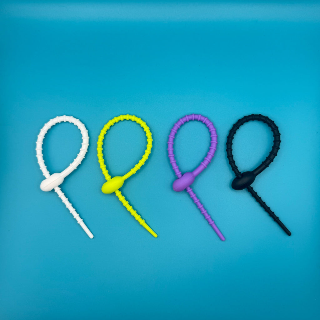 Buy 3, Get 3 FREE: Rubber Zip-tie Bag Charm Keychain Attachments