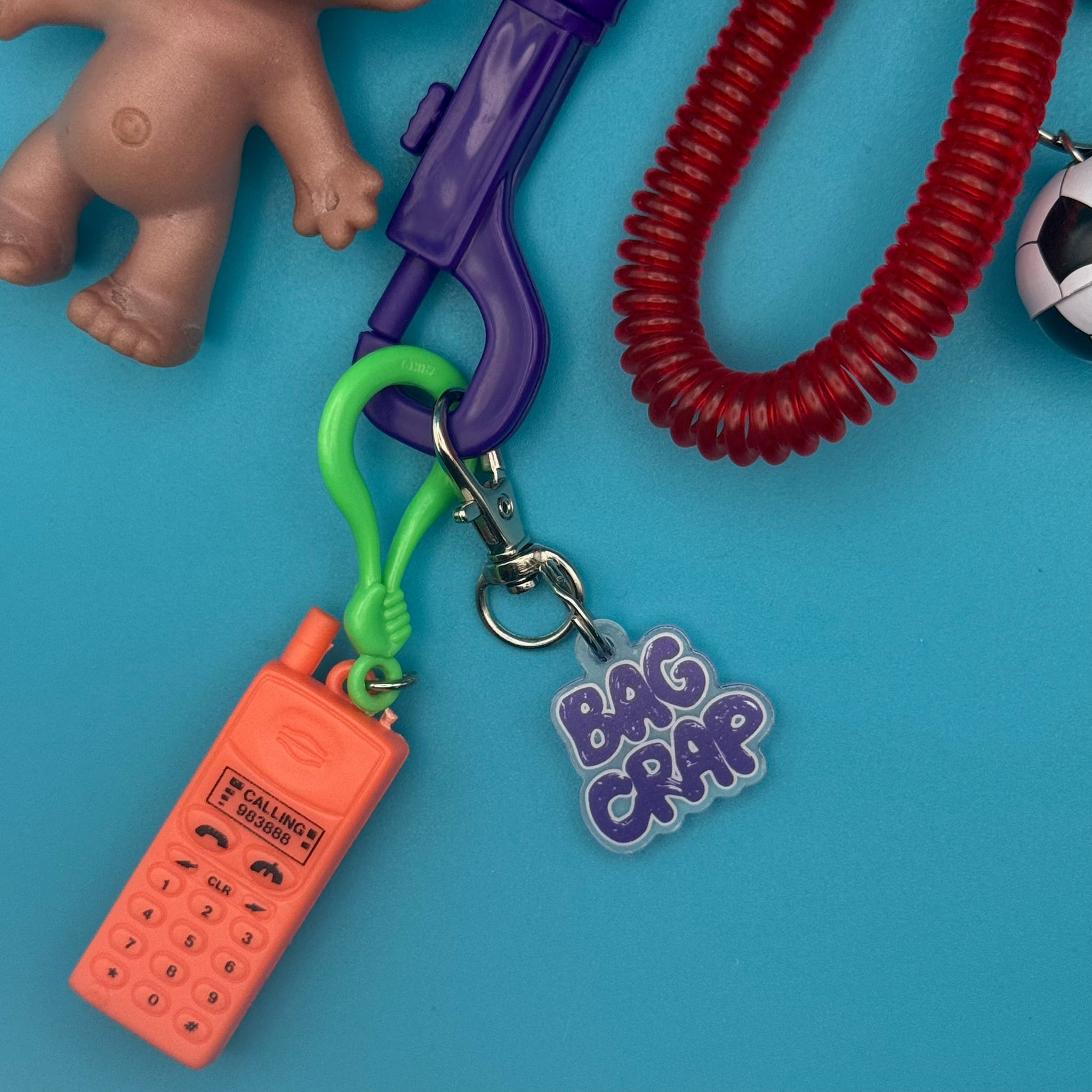 Yellow Troll Cell Phone   Pack - troll charms troll keychains vintage keychain vintage charms for bag nostalgia vintage keychains y2k collectible - Bag Crap
