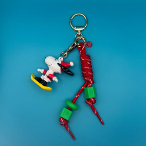 Holiday Snowboarding Santa Snoopy   Pack - snoopy rar peanuts vintage keychain vintage charms for bag nostalgia vintage keychains y2k collectible - Bag Crap
