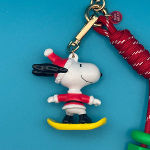 Holiday Snowboarding Santa Snoopy   Pack - snoopy rar peanuts vintage keychain vintage charms for bag nostalgia vintage keychains y2k collectible - Bag Crap