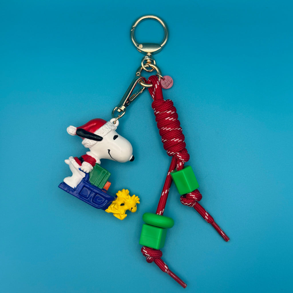 Vintage Holiday Santa Snoopy + Woodstock Bag Charm Pack