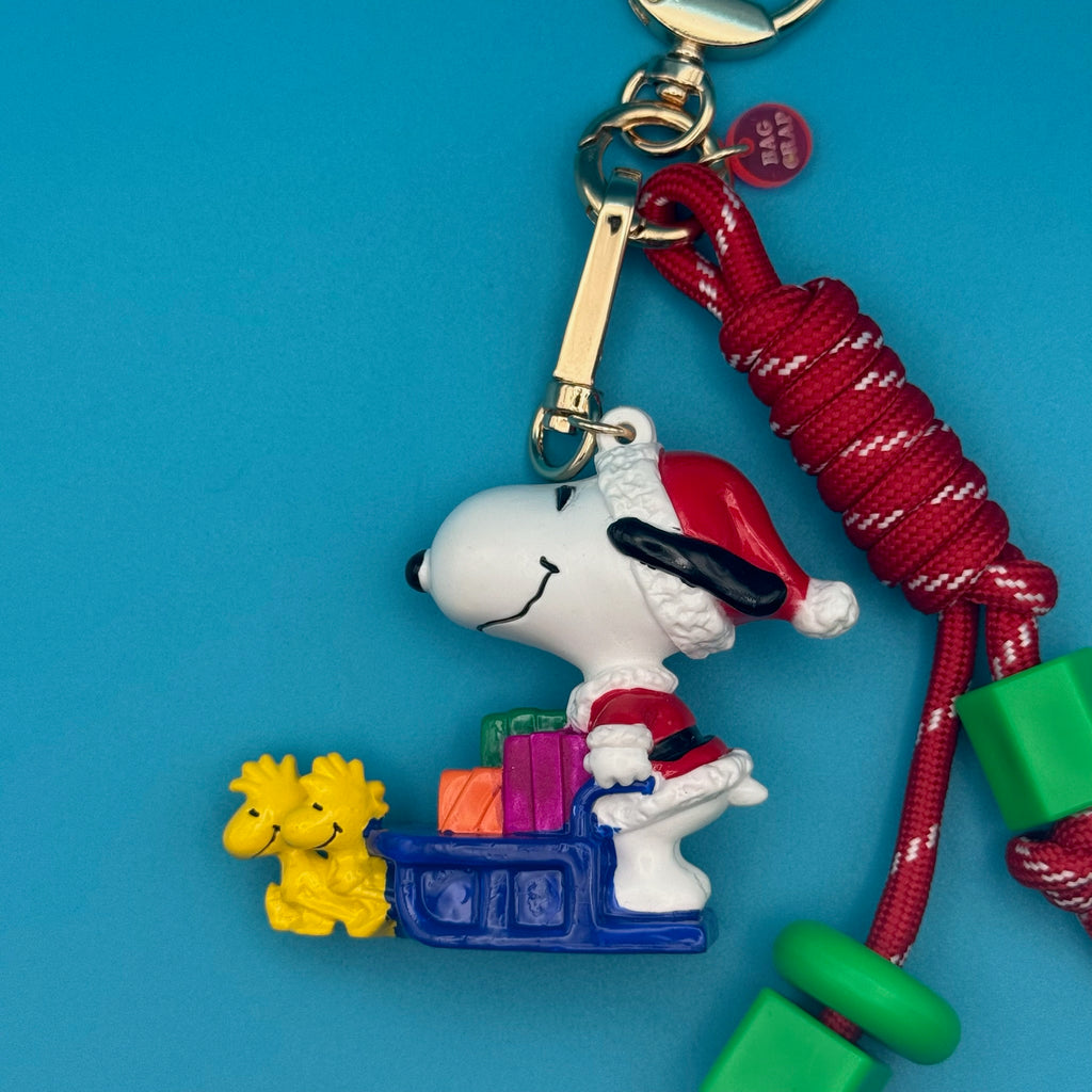 Vintage Holiday Santa Snoopy + Woodstock Bag Charm Pack