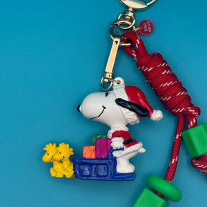 Holiday Santa Snoopy + Woodstock   Pack - vintage bag charm packs nostalgia vintage y2k vintage keychain vintage charms for bag nostalgia vintage keychains y2k collectible - Bag Crap