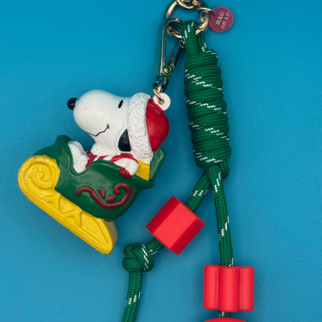 Vintage Holiday Sleigh Riding Snoopy + Woodstock Bag Charm Pack