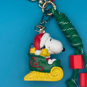 Holiday Sleigh Riding Snoopy + Woodstock   Pack - vintage bag charm packs nostalgia vintage y2k vintage keychain vintage charms for bag nostalgia vintage keychains y2k collectible - Bag Crap